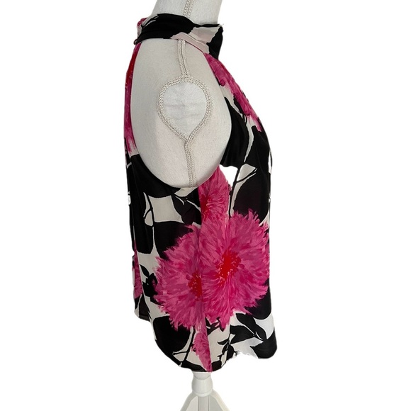 Trina Turk Silk Floral Print Halter Top Size L - Picture 6 of 9